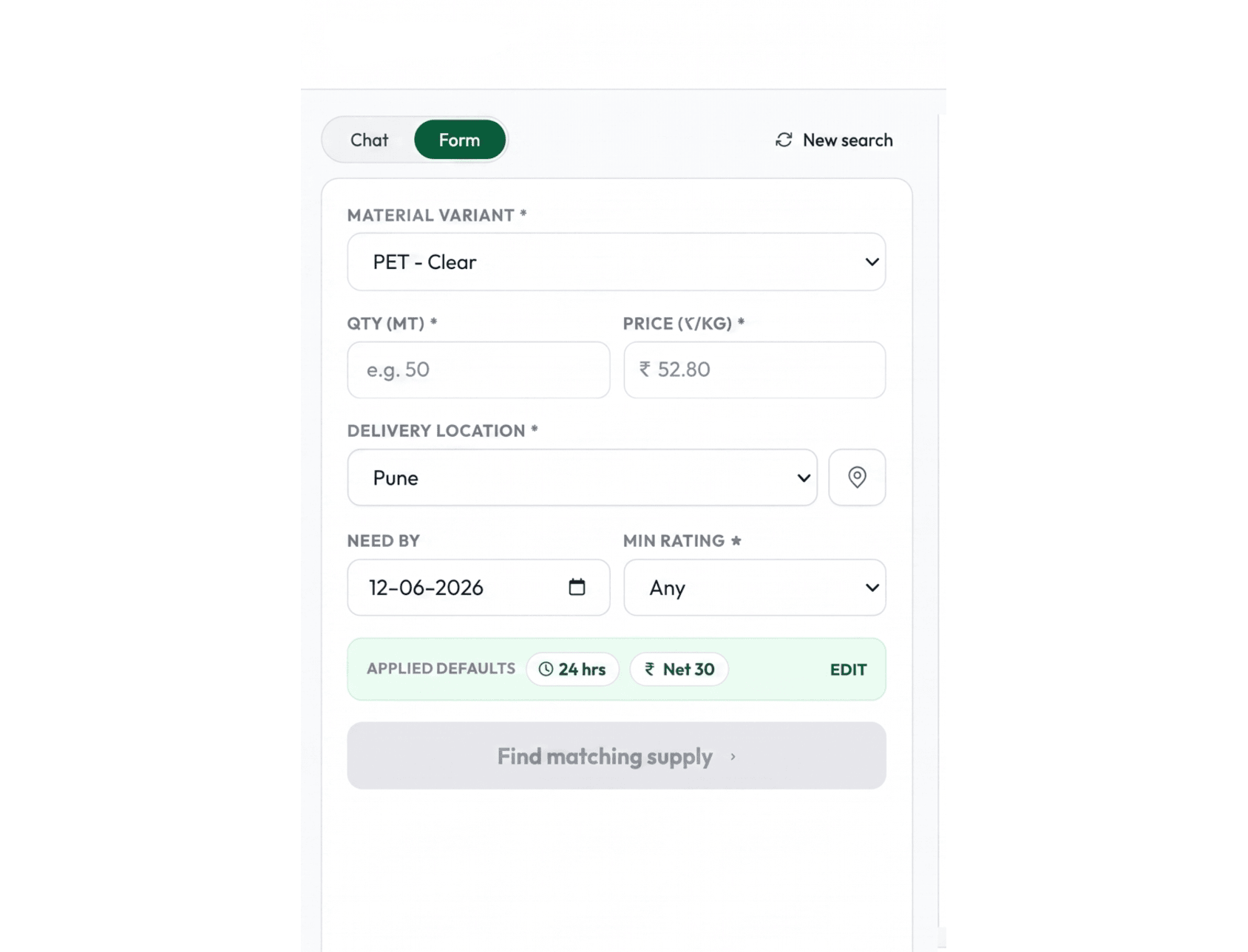 Submit Your Requirement